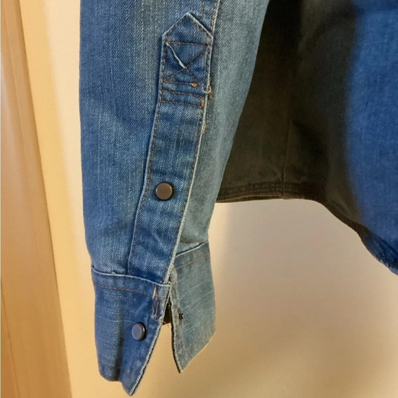 Ring of Fire Denim Pearl Snap Shirt, XL - Picture 3 of 7